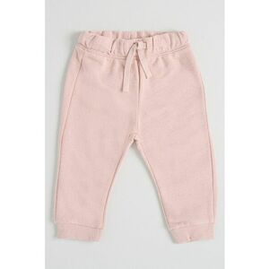 Pantaloni de trening din bumbac cu model uni - Roz imagine