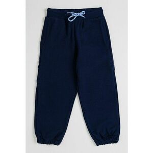 Pantaloni de trening cu snur de ajustare si buzunare multiple - Bleumarin imagine