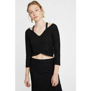 Pulover crop - Negru imagine