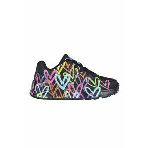 Pantofi sport cu imprimeu cu inimi Uno Lite - Negru imagine
