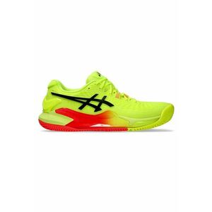 Pantofi Gel- Solution 9 pentru tenis pe zgura - Negru/Galben neon imagine