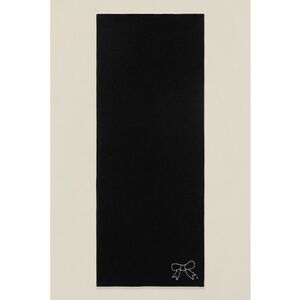 Fular striat cu aplicatii din strasuri - Negru imagine