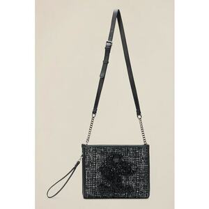 Geanta crossbody cu model si paiete - Negru imagine