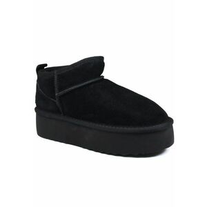 Ghete dama - piele intoarsa - I1250 - Negru imagine