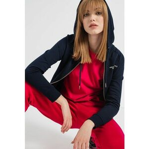 Hanorac cu fermoar si maneci raglan - Bleumarin imagine