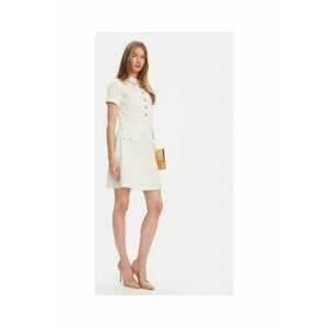 Rochie scurta tricotata cu guler si nasturi decorativi imagine
