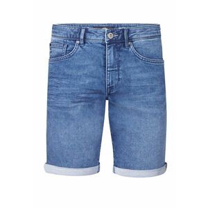 Blugi scurti barbati - bumbac/bumbac organic/poliester/elastan - albastru imagine