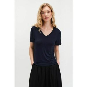 Tricou cu model geometric - Bleumarin imagine