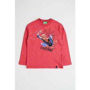 Bluza din bumbac cu imprimeu Spider-Man - Rosu/Roz zmeuriu/Albastru royal imagine