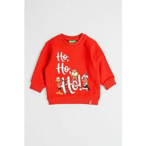 Bluza de trening cu design tematic de Craciun - Rosu inchis/Alb optic imagine