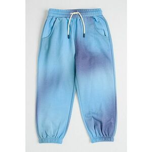 Pantaloni de trening din amestec de bumbac cu model - Albastru lavanda imagine