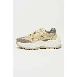Pantofi sport cu garnituri de piele intoarsa - Maro deschis/Maro taupe deschis imagine