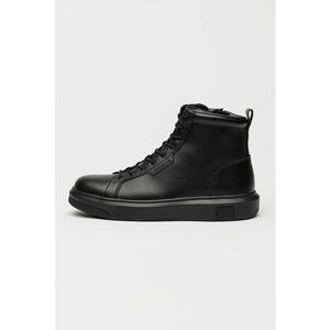 Ghete de piele cu fermoar lateral - Negru imagine