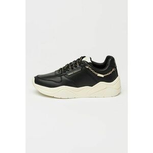 Pantofi sport de piele cu aspect masiv - Auriu/Negru imagine