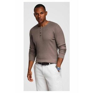Pulover striat slim-fit cu fenta cu nasturi imagine