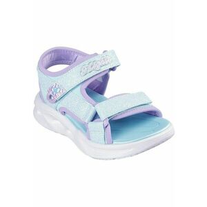 Sandale cu inchidere velcro si LED-uri - Albastru imagine