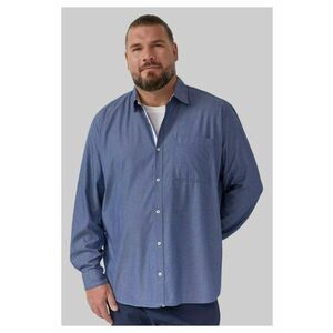 Big Sizes Camasa barbati big sizes - cu imprimeu cu buline si croiala Regular fit - Albastru inchis imagine