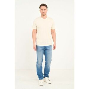 Blugi relaxed fit - Alb murdar/Albastru deschis imagine