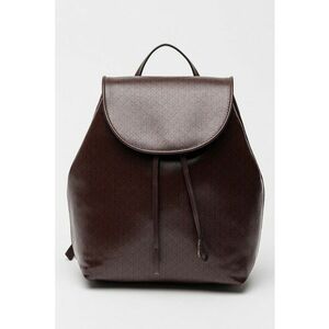 Rucsac de piele ecologica cu model monograma - Violet pruna imagine