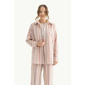 Camasa supradimensionata dama - textil - cu dungi - multicolor imagine