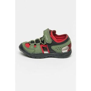 Sandale cu velcro si model colorblock Veniett - Negru/Rosu inchis/Verde feriga imagine