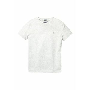 Tricou din bumbac organic cu decolteu la baza gatului - Gri deschis melange imagine