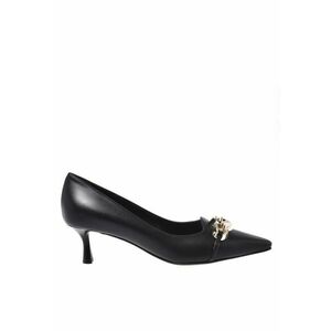 Pantofi din piele cu varf ascutit - Negru imagine