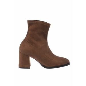 Botine din piele intoarsa ecologica - Maro imagine