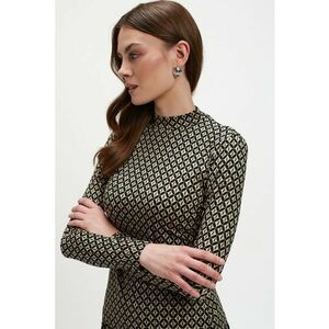 Bluza slim fit cu imprimeu - Negru/Bej imagine