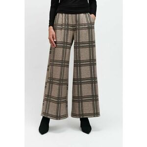 Pantaloni cu croiala ampla si imprimeu - Maro taupe/Maro taupe deschis/Maro inchis imagine