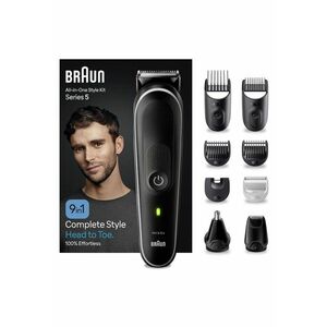 Aparat de tuns multifunctional MGK5420 - Wet&Dry - 9-in-1 - 2 piepteni ficsi - 4 piepteni - 1 mini aparat de ras - autonomie 100 minute - Saculet de voiaj - Negru/Alb imagine