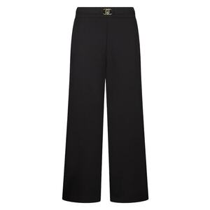 Pantaloni crop cu croiala ampla - Negru imagine