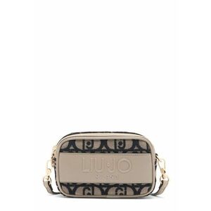 Geanta crossbody cu logo - Negru/Bej imagine