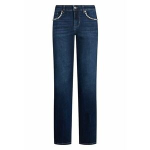 Blugi slim-fit cu strasuri - Albastru inchis imagine