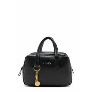Geanta crossbody de piele ecologica cu accesoriu logo - Negru imagine