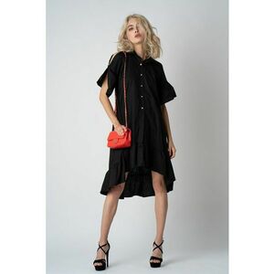 Rochie-camasa asimetrica - Negru imagine