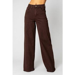 Blugi largi din denim Brown 18392 - Maro imagine