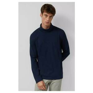 Bluza uni de bumbac cu guler inalt imagine