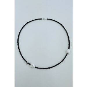 Colier de argint cu zirconia - Alb/Negru imagine