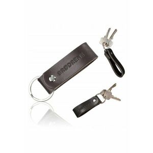 Breloc Brødrene BR03 - maro inchis - 10 cm - piele naturala - carlig metalic - design elegant imagine