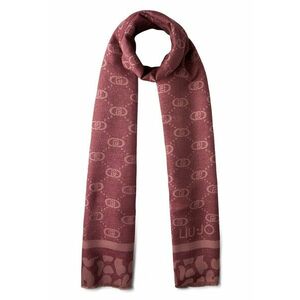 Esarfa de lurex cu monograma - Rosu imagine