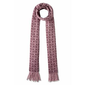 Esarfa din jacquard cu monograma - Rosu stins imagine