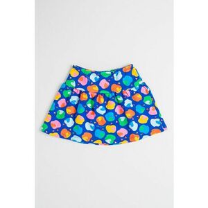 Fusta mini cu imprimeu grafic - Galben sofran/Albastru indigo/Roz imagine