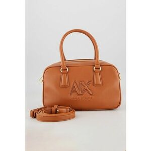 Geanta cu maner si broderie logo - Maro cognac imagine