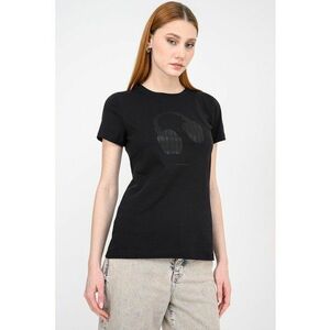 Tricou de bumbac cu imprimeu grafic si logo - Negru stins imagine