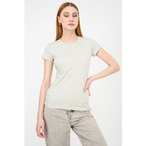 Tricou slim fit de bumbac - Bej deschis imagine