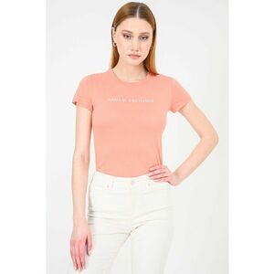 Tricou slim fit de bumbac - Roz somon imagine