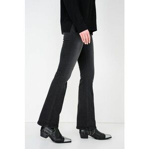 Blugi bootcut cu aspect decolorat - Gri antracit imagine