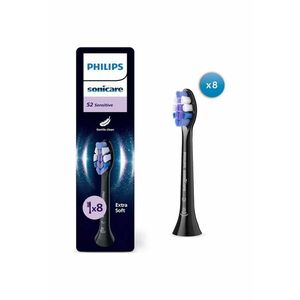 Rezerve Sensitive HX6058/88 - pachet de 8 capete de periere - click-on - sincronizarea modurilor BrushSync - Negru imagine