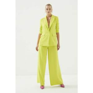 Sacou regular-fit cu model uni - Verde lime imagine